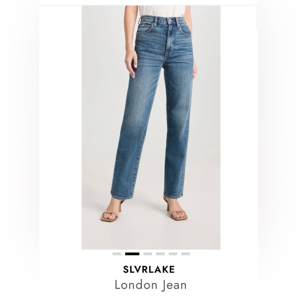 SLVRLAKE Women's Straight Leg Blue Jeans
